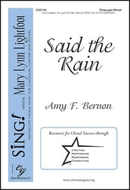 Said the Rain Three-Part Mixed choral sheet music cover Thumbnail